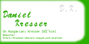 daniel kresser business card